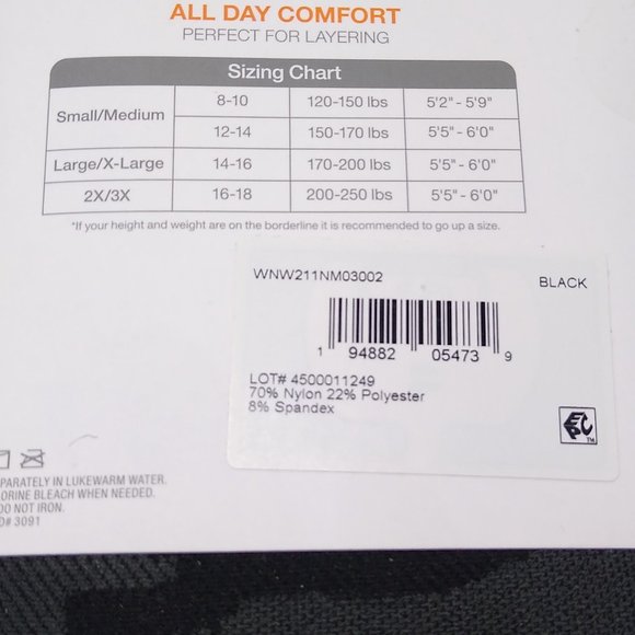 Warner's Blissful Benefits No Muffin Top Textured Leggings L/XL SMOOTH SHAPE Blk - Picture 7 of 9